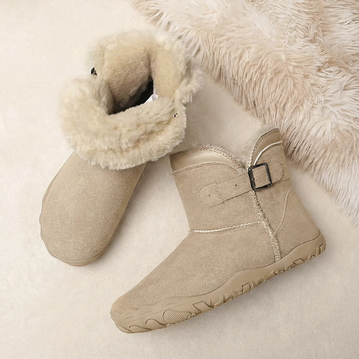 Cozely - Women’s Fur-Lined & Ergonomic Barefoot Shoes